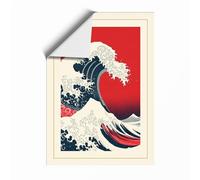 The Great Wave Japandi Unframed Wall Art Print A1 (84.1×59.4cm), Wall Decor for Living Room, Bedroom, Office & Home, Art Gift