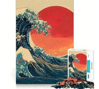 The Great Wave Kanagawa Inspired Art 1000 Piece Jigsaw Puzzles for Adults Brain Tease Toy Relax Time Perfect Cut Memorable Gift (50x75cm)