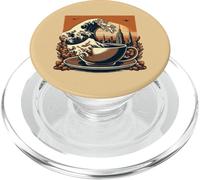The Great Wave Of Coffee Funny Coffee - I Love Coffee PopSockets PopGrip for MagSafe