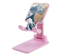 The Great Wave of Kanagawa Art Cell Phone Stand Foldable Desktop Phone Stand Mobile Phone Holder Office Accessories