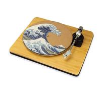 The Great Wave of Kanagawa Art Cork Record Player Slip Mat Turn Table DJ Slip Mat Scratch Pad (12")