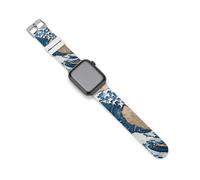 The Great Wave of Kanagawa Art Silicone Watch Band Replacement Watch Straps Adjustable Sport Wristband for Women Men 38mm/40mm