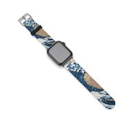 The Great Wave of Kanagawa Art Silicone Watch Band Replacement Watch Straps Adjustable Sport Wristband for Women Men 38mm/40mm