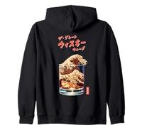 The Great Wave of Whiskey - Funny Old Fashioned Bar Design Zip Hoodie