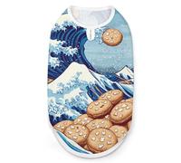 The Great Wave Off Cookiees Dog Clothes Fashionable Sleeveless Pet Vest Puppy Breathable Shirts for Small Medium Dogs Cat L