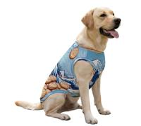 The Great Wave Off Cookiees Dog Clothes Ice Silk Sleeveless Pet Vest Breathable Shirts for Large Dogs Cat 2XL