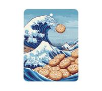 The Great Wave Off Cookiees Hanging Car Air Fresheners 1Pcs Aromatherapy Tablets Automotive Fragrance Scented Card Decor Square