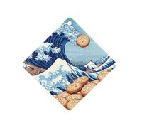 The Great Wave Off Cookiees Hanging Car Air Fresheners 1Pcs Aromatherapy Tablets Automotive Fragrance Scented Card Decor Rhombus