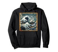 The Great Wave off Kanagawa and Pirate Ship Japanese vintage Pullover Hoodie