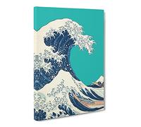 The Great Wave Off Kanagawa By Hokusai Canvas Print | Gallery Wrapped 30mm Frame Wall Art | 20x14 inches | Ready to Hang | Asian Seascape Picture | Living Room Bedroom Lounge Office