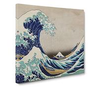 The Great Wave off Kanagawa by Katsushika Hokusai Canvas Print | Gallery Wrapped 30mm Frame Wall Art | 20x20 inches | Ready to Hang | Asian Seascape Picture | Living Room Bedroom Lounge Office