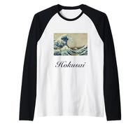 The Great Wave Off Kanagawa by Katsushika Hokusai Raglan Baseball Tee