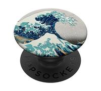 The Great Wave Off Kanagawa, Hokusai Japanese Fine Art Wave PopSockets Swappable PopGrip