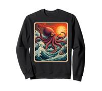 The Great Wave Off Kanagawa Octopus Retro Anime Japanese Art Sweatshirt
