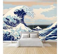The Great Wave Off Kanagawa Photo Wallpaper Mural Photo Large Poster Living Room Bedroom Tv Background Wall Home Decoration 400(W) X280cm(H)-8 Stripes