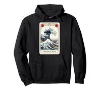 The Great Wave Off Kanagawa Tarot Card Funny Great Wave Pullover Hoodie