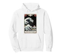 The Great Wave Off Kanagawa Tarot Card Night Artwork Japan Pullover Hoodie