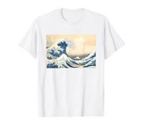 The Great Wave Off Kanagawa Value Graphic T-Shirt, Men, White, L