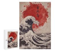 The Great Wave Vintage: Winter Activity Gift, 1000 PCS Displayable Picture Puzzle, for Mindful Indoor Entertainment