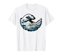 The Great Wave with Red Balloon Parody T-Shirt