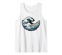 The Great Wave with Red Balloon Parody Tank Top