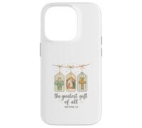 The Greatest Gifts of All Matthew 1:21 Nativity Watercolor Case for iPhone 14 Pro