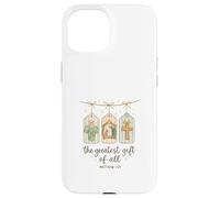The Greatest Gifts of All Matthew 1:21 Nativity Watercolor Case for iPhone 15