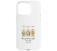 The Greatest Gifts of All Matthew 1:21 Nativity Watercolor Case for iPhone 15 Pro Max