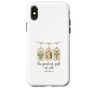 The Greatest Gifts of All Matthew 1:21 Nativity Watercolor Case for iPhone X/XS