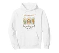The Greatest Gifts of All Matthew 1:21 Nativity Watercolor Pullover Hoodie