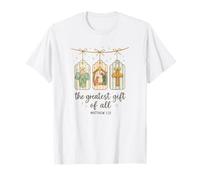The Greatest Gifts of All Matthew 1:21 Nativity Watercolor T-Shirt