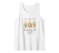 The Greatest Gifts of All Matthew 1:21 Nativity Watercolor Tank Top
