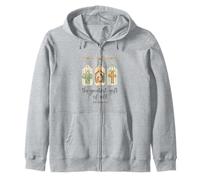 The Greatest Gifts of All Matthew 1:21 Nativity Watercolor Zip Hoodie