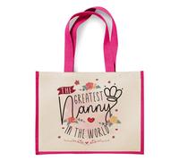The Greatest Nanny in the World - Mother's Day, Jute Bag, Shopping Bag.