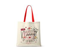 The Greatest Nanny in the World - Mother's Day, Reusable Bag, Shopping Tote Bag.