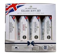 The Gr armer Salami Gift Set | 4x120g Flavours | British Charcuterie | Free-Range Pork | Oak-Smoked Salamis (Chorizo, Zaatar, House, Signature) | Ready-to-Eat | High-Protein | Low-Carb Foodie Gift