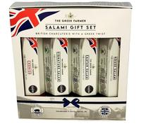 The Greek Farmer Salami Gift Set | Made in The UK | Four 120g Flavours | Whole Salami