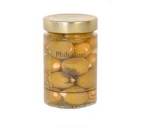 The Greek Secret Philotimo Almond Stuffed Green Chalkidiki Olives 300g