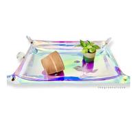 The Green Alcove Plant Repotting Mat for Indoor Outdoor Gardening, Holographic Roll Out Potting Mat Tarp - Gifts for Plant Lovers Women (Blue)