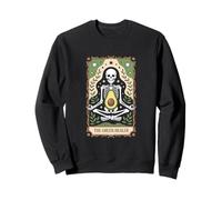 The Green Healer Avocado Tarot Skeleton Yoga Sweatshirt
