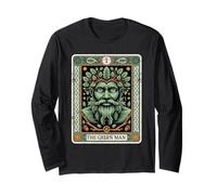 The Green Man Forest Spirit Nature Guardian Tarot Art Long Sleeve T-Shirt