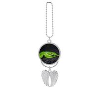 The Green Snake Car Hanging Ornament Rear View Mirror Pendant Lucky Presents Hanging Ornament Funny Car Pendant for Office Auto Home Decoration Silver-style