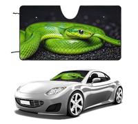 The Green Snake Car Windshield Sun Shade Keep Car Interior Cool 55"x30" Folding Front Window Sun Shade, Heat Shield for SUV, Truck, Blocks UV