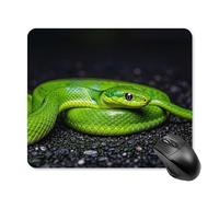 The Green Snake Square Mouse Pad Portable Computer Mousepad with Non-Slip Rubber Base 25 * 30cm Ultra-Thin Gaming Mouse Mat for Computer Laptop Office Desk Accessories