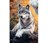 The Grey Wolf Animal Series Wooden Puzzle, Dust - Free Perfect Interlocking, Suitable for Home Decoration, Birthday Gifts, Suitable for Both Men and Women_300pcs