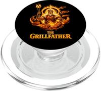 The Grillfather Funny Mythic vibe, BBQ Dad Design PopSockets PopGrip for MagSafe