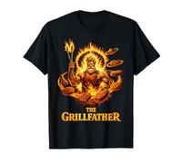 The Grillfather Funny Mythic Vibe, BBQ Dad Design T-Shirt
