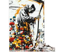 The Grim Gardener Jigsaw Puzzles Puzzles for Adults Kids. 1000 Pieces Whimsical Challenge Toy Educational Game Home Decoration for Educational Games Gifts 1000pcs (40x28cm)
