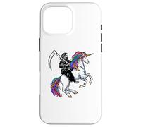 The Grim Reaper Riding a Unicorn Case for iPhone 16 Pro Max