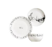 The Grinch 12PC 4 Place Porcelain Dinner Set Plates & Bowls Christmas Dinnerware